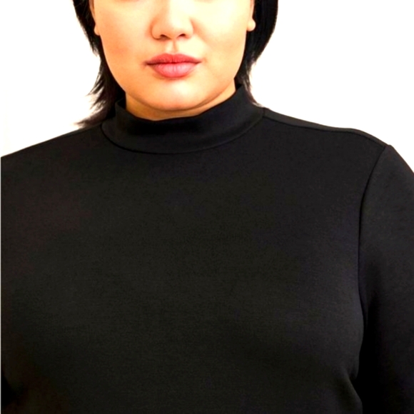 ❤️NWT VINTAGE TORRID DRESS - STUDIO CUPRO MOCK NECK MINI WRINKLE RESISTANT PLUS - Picture 3 of 9